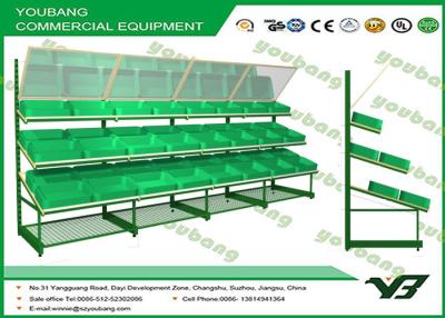 China Large stable and durable Steel Supermarket Fruit Vegetable Display Rack heavy duty for sale