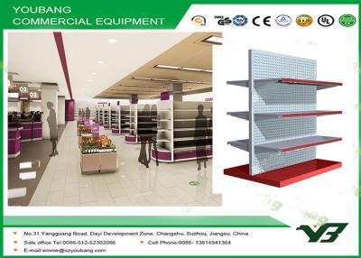 China Revestimento de aço laminado do pó do shelving da exposição da mercearia ou do supermercado à venda