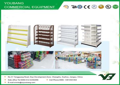 China Double Side retail store display shelves and rack metal gondola unit for sale