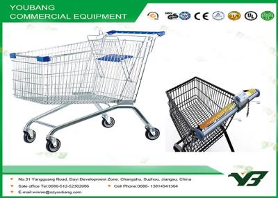 China European Style Supermarket personal shopping cart with wheels , Large Capacity for sale