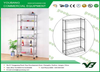 China Durable Metal Wire Shelf / Wire Display Racks for Kitchen Practical Use Push Smoothly for sale