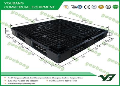 China Standard Size Grid Shape Heavy Duty Plastic Pallet With One Or Two Sides For Industrial for sale