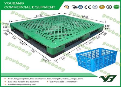 China Single Faced Heavy Duty Plastic Pallets for rack , stacking use PP or HDPE pallets for sale