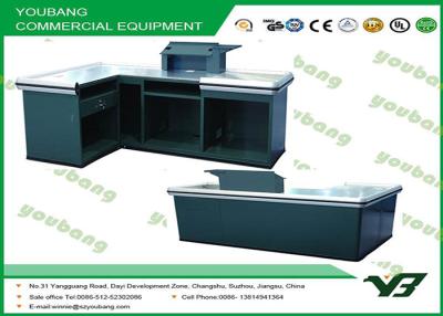 China Multifunctional  Stainless Metallic supermarket cashier counter , retail checkout counter for sale