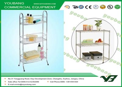 China zinc , chrome 3 shelf wire rack display stand for kitchen or boutique store for sale