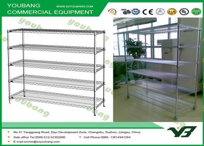 China Metal  wire shelving unit shop or store display shelf with custom logo for sale