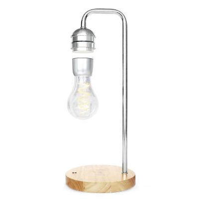 China Smartphone Wooden Radio LED Global Anti-Gravity Floating Home Decor Levitating Light Bulb Magnetic Levitation Lamp for sale