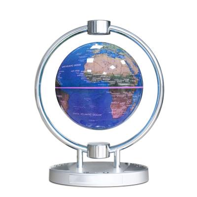 China Global Gifts Open Ring LED Light Decoration Studio Hanging Home Globe 360 ​​Degree Rotating Loudspeaker Magnetic Levitating Radio for sale