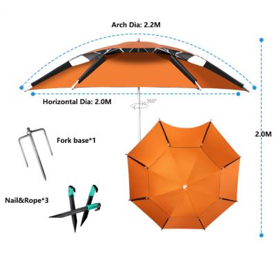 China Modern Wholesale High Quality 7.5ft Vented Top Outdoor Beach Parasol Fishing Umbrella for sale