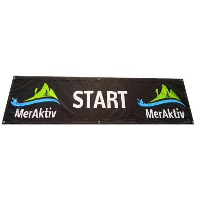 China Hanging Custom Full Color Printing Polyester Fabric Mesh Banner for sale