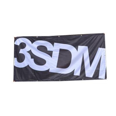 China Outdoor Advertising Polyester Fabric Hanging Hanging Banner With Eyelets for sale