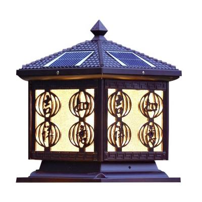 China Villa Garden Outdoor Aluminum Pillar Lights  Post Solar Powered Led Gate Light 2W 3W 4W Luminous White Acrylic Body Lamp Item Warm for sale