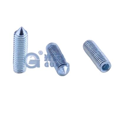 China OEM Round Hex Groove Headless Fastener Screws Machine Screw Cup Tip Fastener Screw for sale