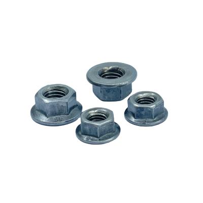 China Non Standard Customized Heavy Industry Hexagon Flange Nut Hexagon Flange Bearing Toothed Face Nut for sale