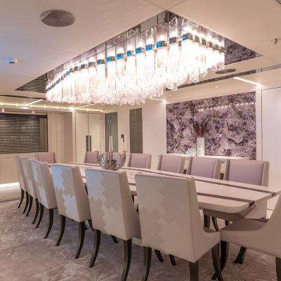 China Zhongshan Modern Design Modern Hotel Dining Custom Large Glass Chandelier Lighting for sale