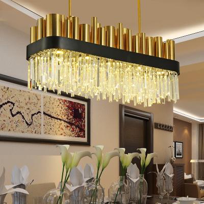 China Modern Modern Hanging Lighting Pendant Light Gold LED Crystal Circle Luxury Rings Ceiling Chandelier for sale