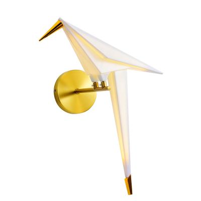 China Factory Suppliers New Design Nordic Modern Nordic Wall Lamp, Origami Bird Light Bedside Dining Room Kids Room for sale