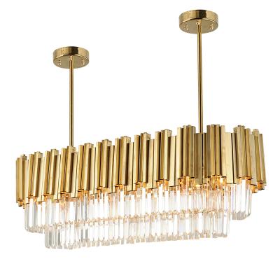 China Luxury Contemporary Indoor Modern Pendant Lights Dining Room Chandeliers and Lamps Modern Hanging Crystal Lamp for sale