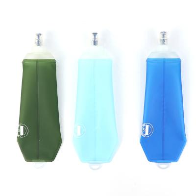 China Custom Sustainable Water Bottle Logo 500Ml Tpu Soft Water Bottles for sale