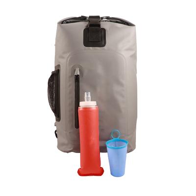 China Supplier wholesale 500D PVC raincoat increasing canvas camping backpack TPU water bottle TPU water cup three product waterproof suits for sale