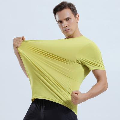 China Wholesale Custom Made High Quality Anti Shrink Fitness Compression Sport Gym T-Shirt For Men for sale