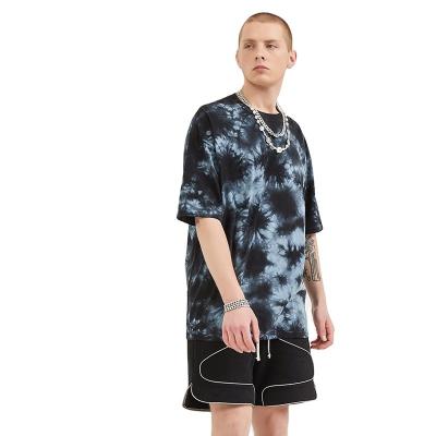 China Wholesale Summer Anti-Wrinkle Tie Dyeing 100% Cotton Unisex, Personalized Round Collar Men's Tie Dye Hip Hop T-Shirts T-Shirts for sale