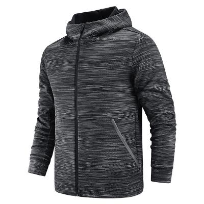 China High Quality Breathable Full Zipper Sportswear Mens Spandex Polyester Polyester Hooded Custom Training Jackets For Movement for sale