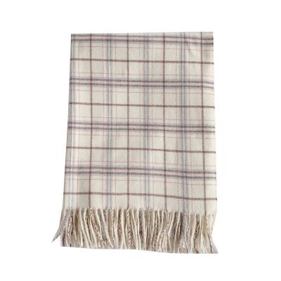 China Retro network autumn and winter female soft style of long institut of statistics celebrity plaid scarf tassel fashion long around for sale