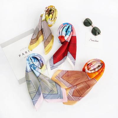 China Cheap Square 70*70cm Headband Satin Hijab Headband Scarves 100% Silk Scarf for sale