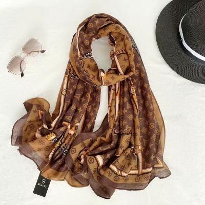 China Long last fashion high quality multicolor splice printed scarf cotton and viscous canvas scarf shawls for sale