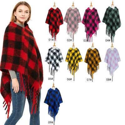 China Fashion Factory Direct Selling Stoles Loop Yarn Twist Braid Long Thick Tassel Thickened Shawl Coat for sale