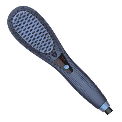 China Negative Ion Function Professional High Heat Straightener Pressing Negative Ion Electric Hot Comb Ceramic Iron Hair Straightener Flat Brush for sale