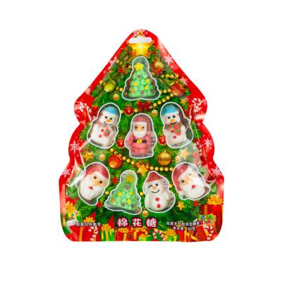 China Normal Christmas tree marshmallow dodge creative fondant snowman candy cartoon snack children's candy wholesale custom for sale