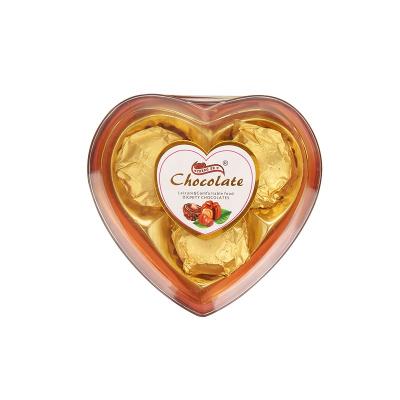 China Valentine's Day Natural Gift Chocolate Love Wholesale 3pcs Heart Shaped Chocolate Can Be Customized for sale