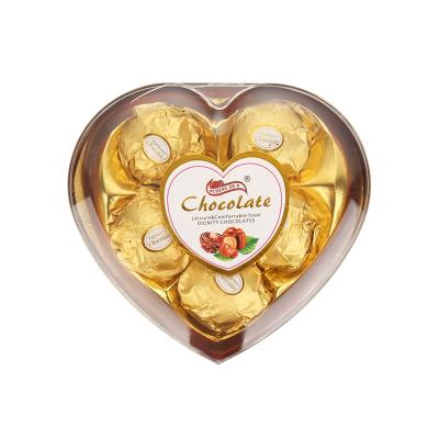 China Valentine's Day normal direct 5 heart chocolate factory chocolate heart-shaped gift box can be customized for sale