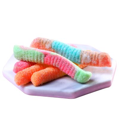 China Natural insect shaped sanding gummy candy mixed with fruity gel candy gummy kids candy wholesale custom for sale