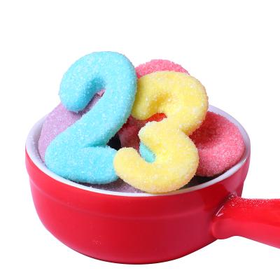 China Natural Colorful Gummy Candy Soft Candy Kids Digital Candy Snacks for sale