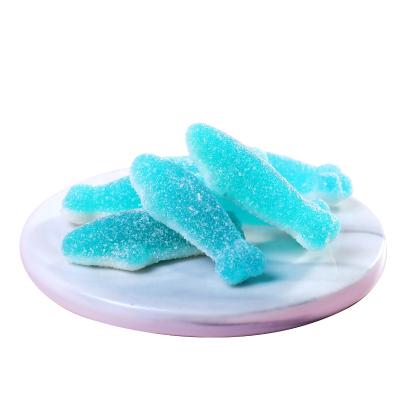 China Natural Candy Shark Sanding Gummy Kids Animal Fruit Candy Office Soft Candy Snacks for sale