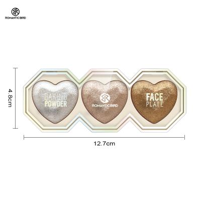 China Brighten OEM Private Label Low MOQ High Pigment T Part Highlight Shading Powder Factory Make Up Glossy for sale