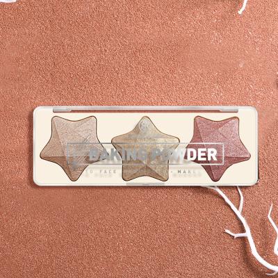 China Hot Selling Shimmer Romantic Bird Face Brighten Highlighter Bar Set Star Make Your Brand OEM Contour Metallic Cosmetic Palette Makeup for sale