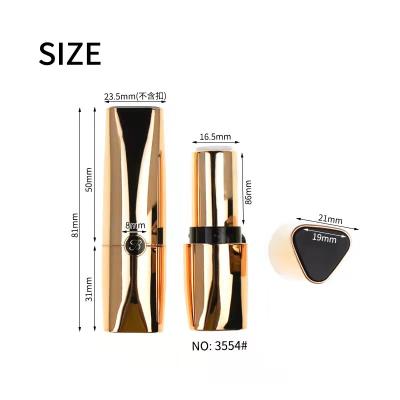 China Wholesale Empty Lipstick Tube Lipstick Tube Container High Quality Custom Black Plastic Unique Gold Cosmetic for sale