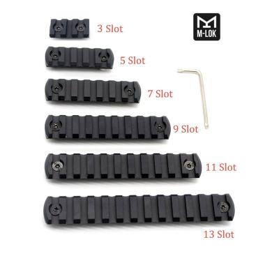 China Aplus Size Black M-LOK Rail Sections Optional Picatinny Kit 6 Black M-LOK Rail Sections Fits Mlok Handguard Rail Mount System - 3, 5, 7, 9, 11, 13 slots for sale