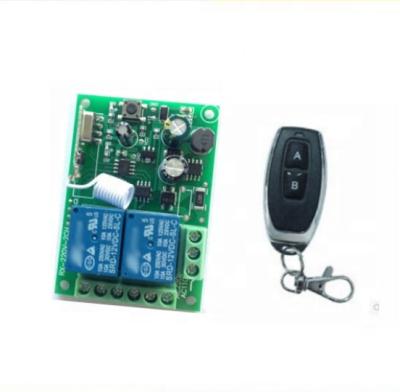 China 220v 2 channel delay remote control switch learning type for electronic placket with 2 main remote control with shell 220v 2 channel delay remote control switch for sale