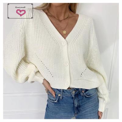 China 2022 Autumn Breathable Wool Knitted Sweater V-neck Cardigan Sweater Custom Embroidered Sweater for sale