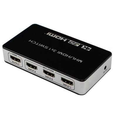 China 3 Ports 3x1 HDMI Switcher With Remote Control For STB Computer//Projector HY-4301-V1-A_AG for sale