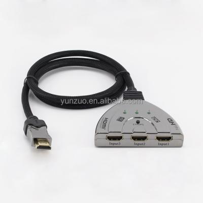 China High Quality Plastic 4K x2k 3X1 HDMI Switch 3 in 1 Shenzhen Factory Supply for sale