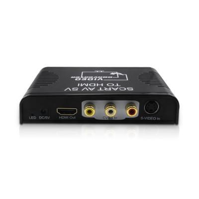 China SCART AV SVIDEO INPUT Scart To HDMI Converter OEM HDMI To Scart Adapter With Cable New Product for sale