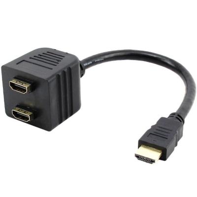 China Passive Splitter HDMI 2 Male To Passive HDMI Female HDMI Splitter 1080P for sale