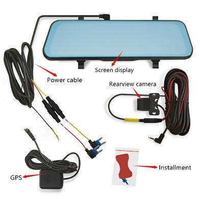 China 1080P 9.66inch Car Camera Waterproof Full Frame Balcak Box Front and Rear Dashcam for sale