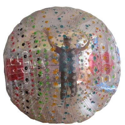 China Inflatable Buttons High Quality Dots Color Toy PVC Zorb Ball For Adults, Inflatable Body Rolling Zorb for sale